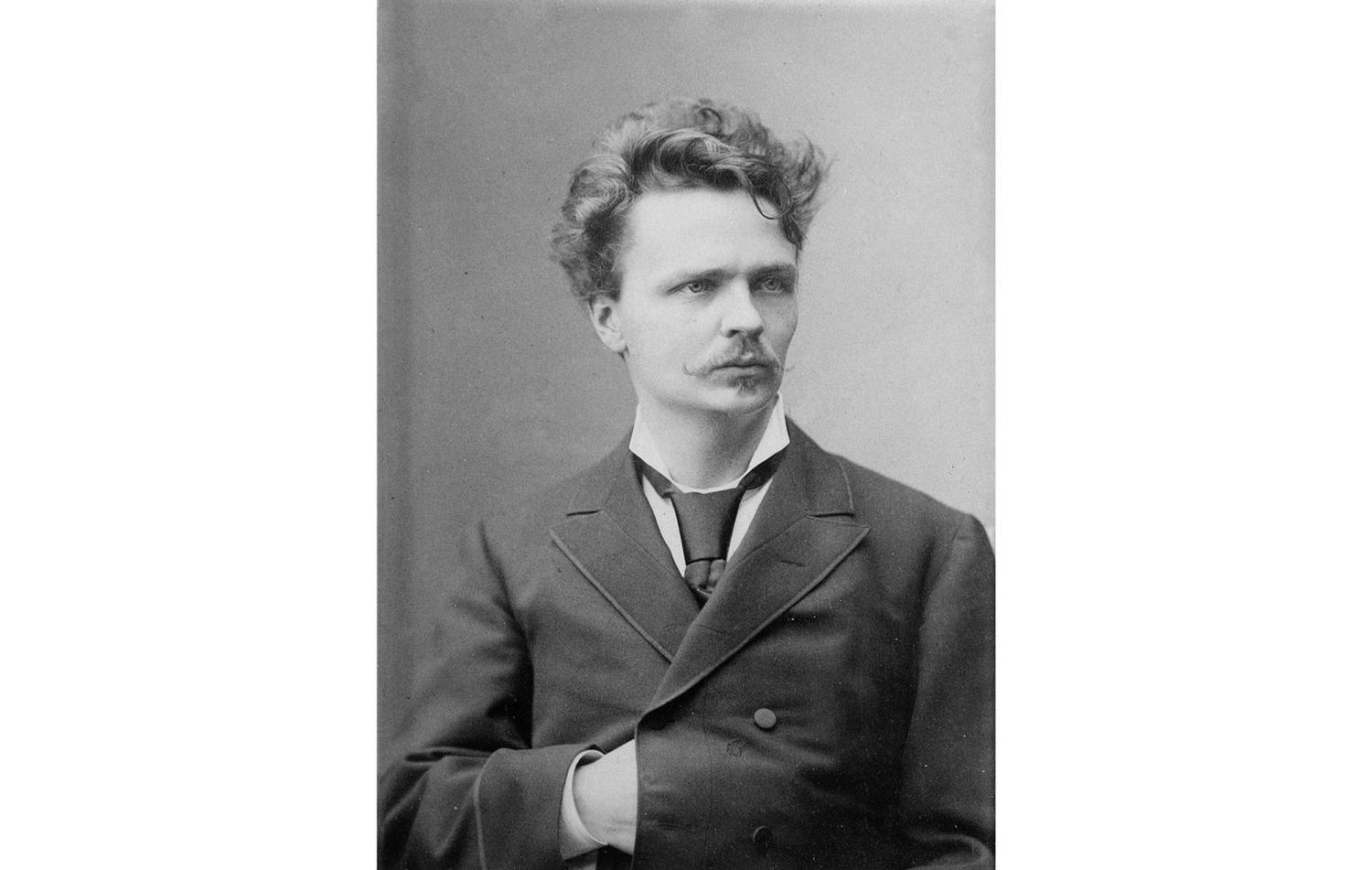 August Strindberg in una fotografia di Robert Roesler, 1881 circa.