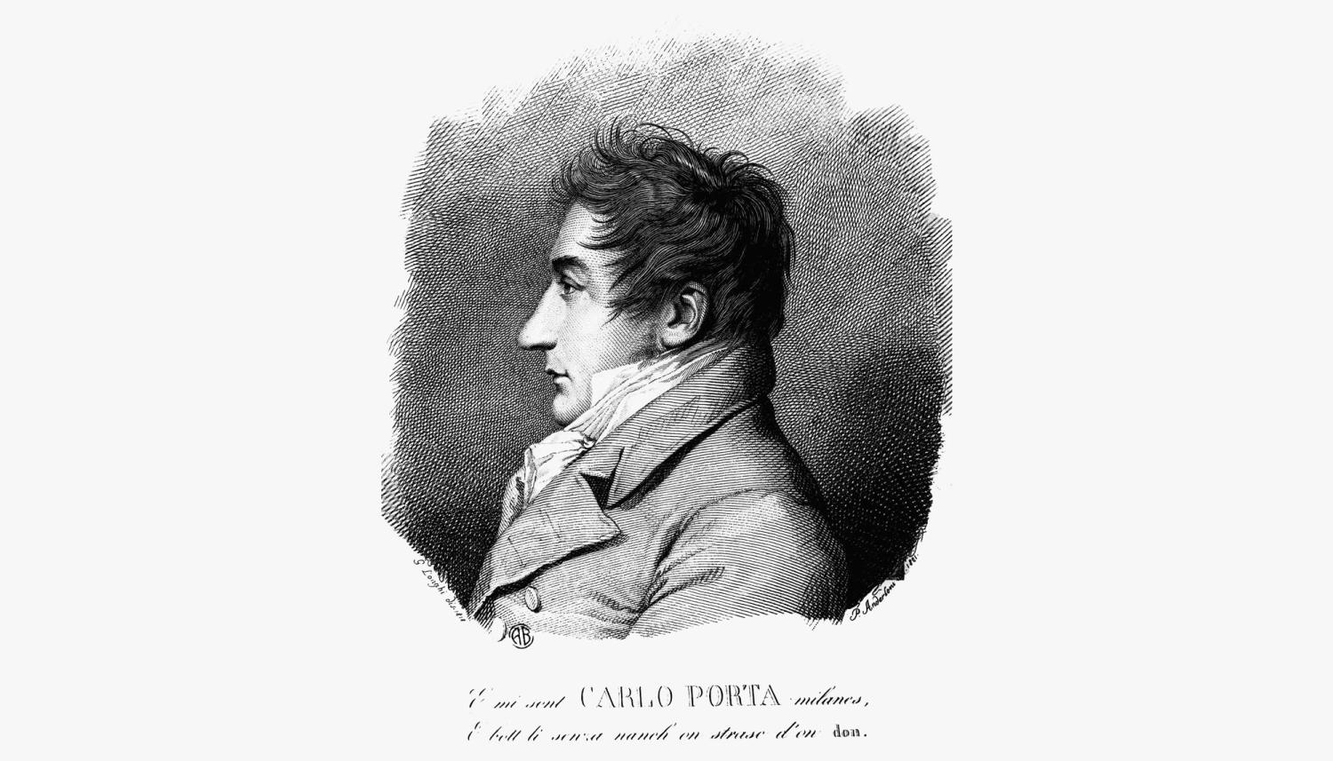 Carlo Porta, incisione del XIX secolo.