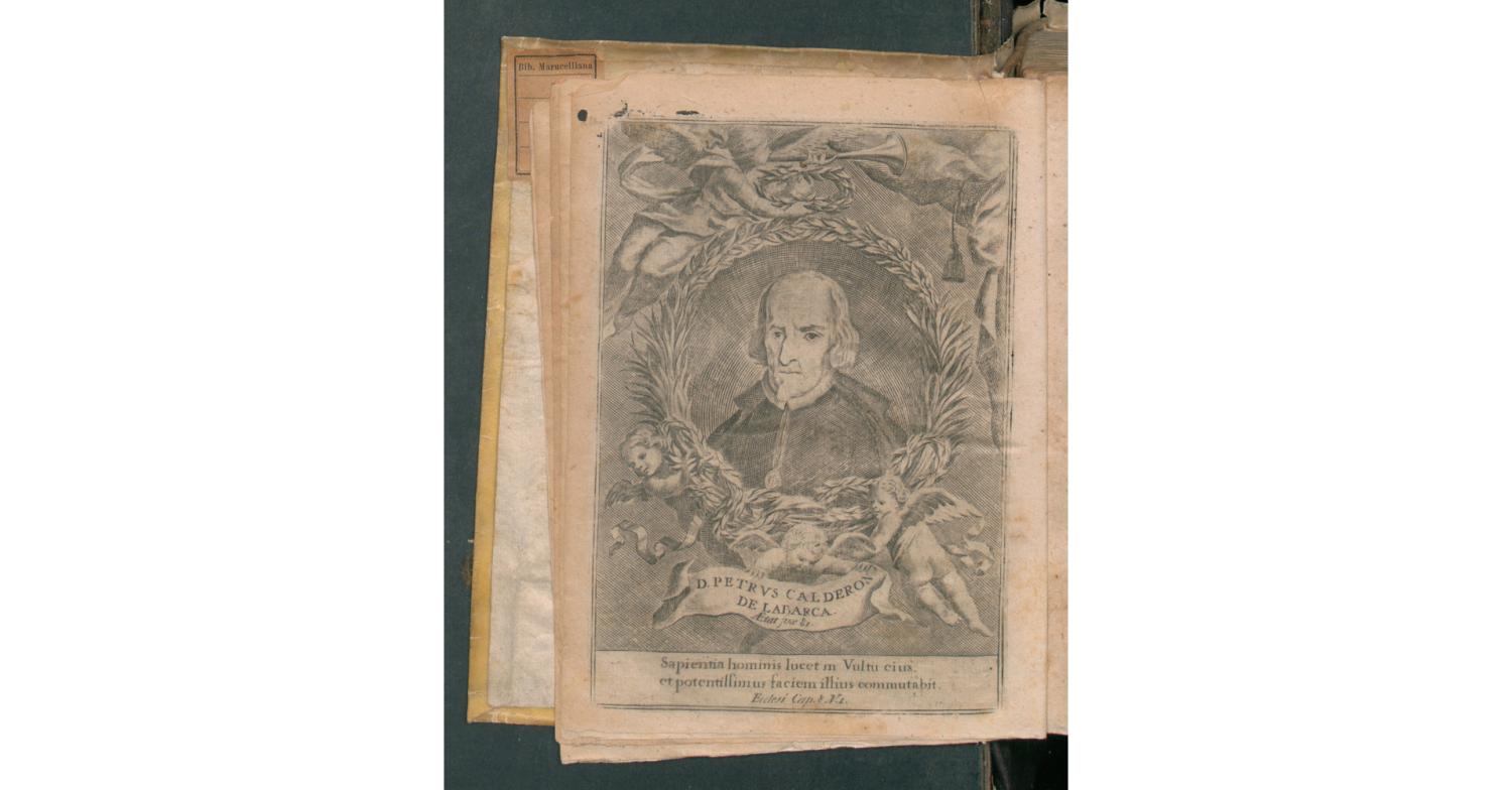 Ritratto di Pedro Calderón de la Barca, in Comedia verdaderas, 1726.