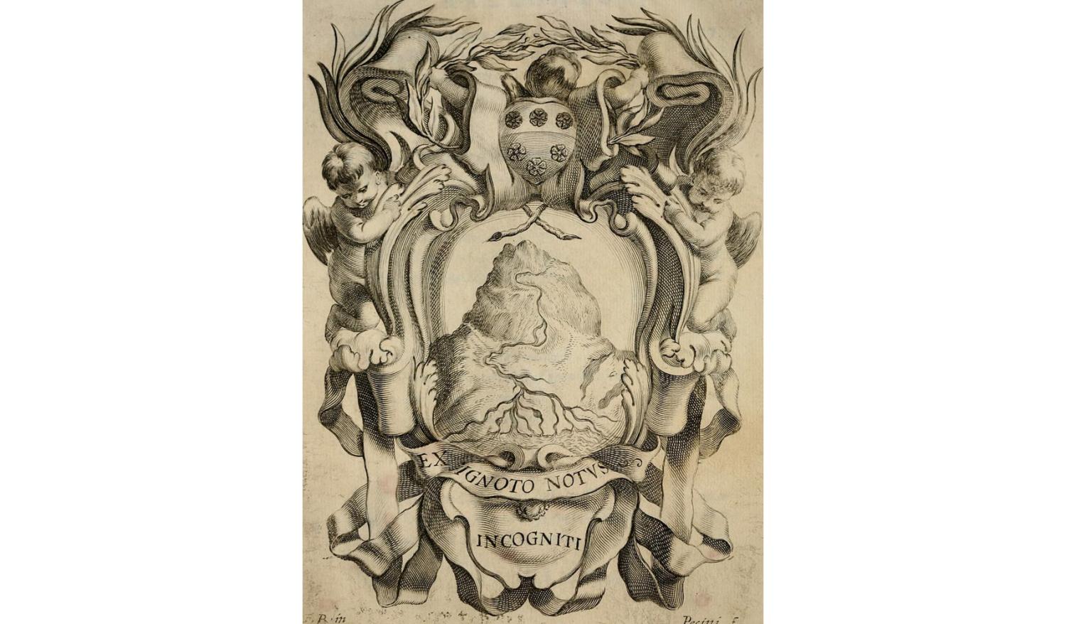 Stemma dell'Accademia degli Incogniti, illustrazione del 1647.